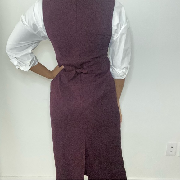 Vintage Dynamite Eggplant Midi Dress - Size S /M - Picture 8 of 11